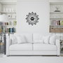 Wallity Enzoclock - S015 Reloj de pared decorativo de metal negro